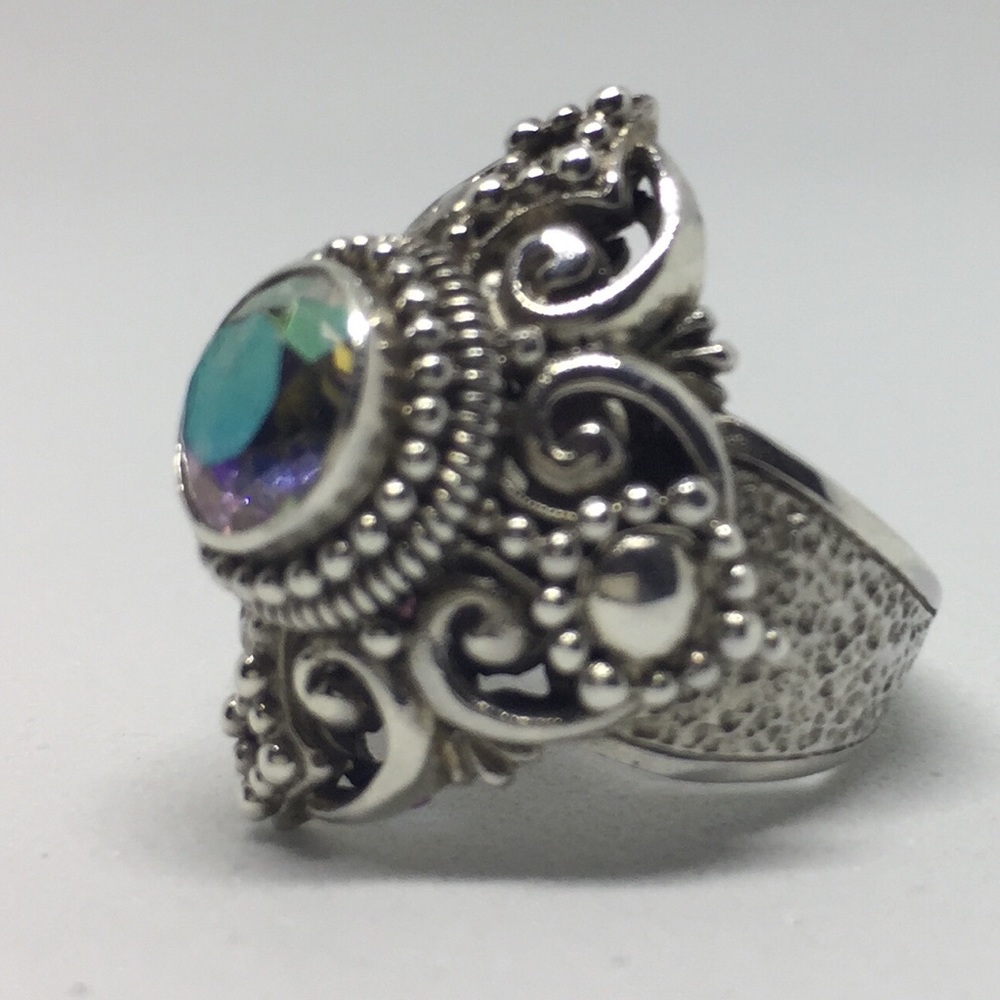 Last SALE💞Mystic Quartz Sarda Ring 💞size 8 - Picture 2 of 3